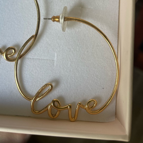 Stella & Dot Love Gold Hoop Earrings - Picture 4 of 4